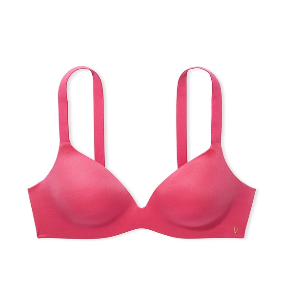 NWT! Victoria’s Secret Infinity Flex Lightly Lined Wireless Plunge Bra Rose Pink - Picture 3 of 6
